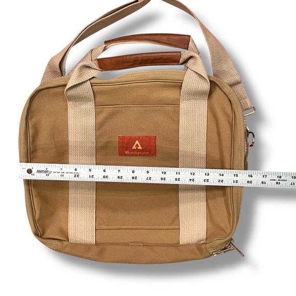 Canvas Messenger Bag - Vintage Crossbody Shoulder Bag Office School Satchel - Picture 9 of 11